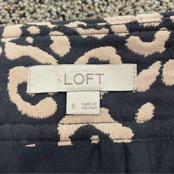 LOFT 8 Brown Animal Print Mini A-Line Skirt Pocket Y2K 90s Grunge Rockstar Retro - Picture 7 of 16